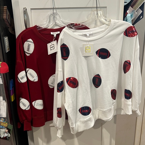 Mary Square Football Patterned Sweatshirt - Picture 2 of 6
